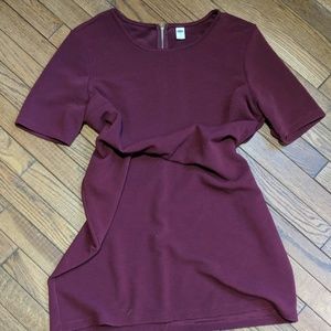 New old navy maroon dress w back zipper